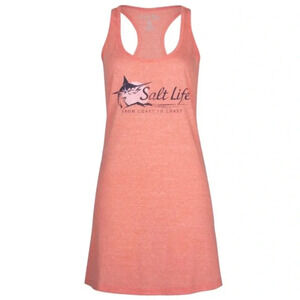 🦋B2G1🦋SALT LIFE Ocean Coral MARLIN SUN COAST RacerBack Tank Dress NWOT